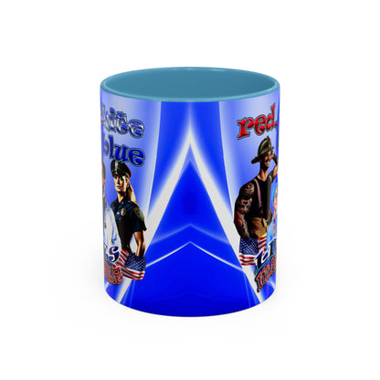 rw&b lives matter - Accent Mug (blue-white wave)