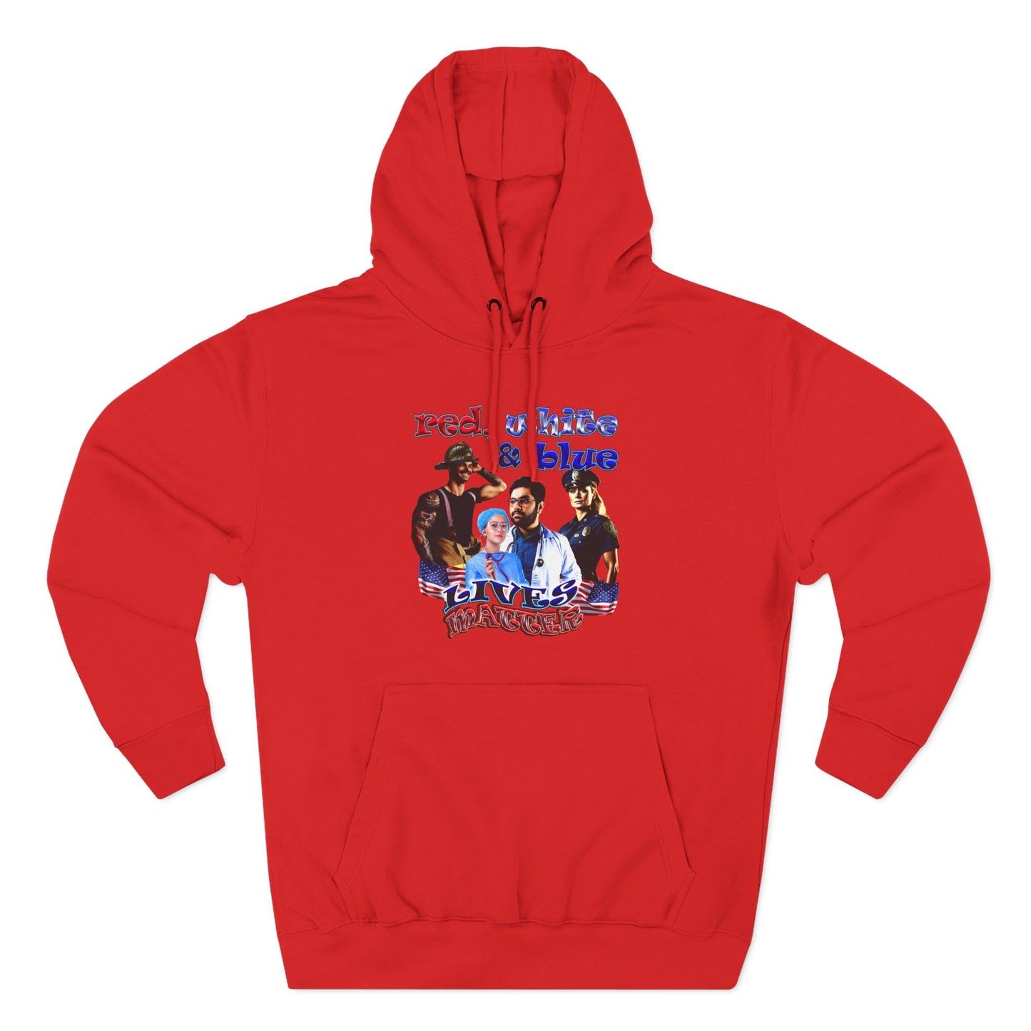 rw&b lives matter - Three-Panel Fleece Hoodie