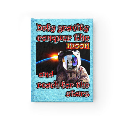 defy conquer reach - journal-lined (faded blue)