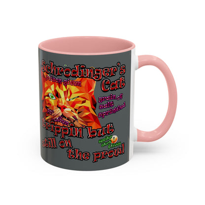 schrodinger's cat - Accent Mug (dark grey)