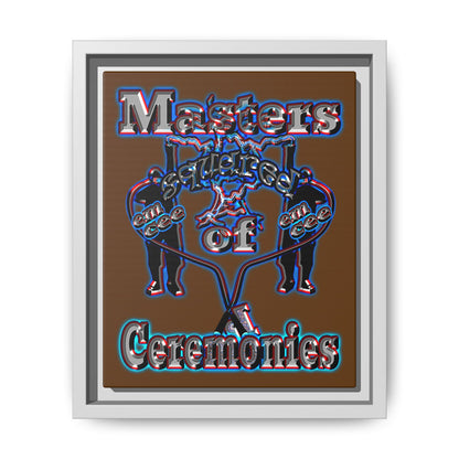em cee squared - framed canvas art (brown)