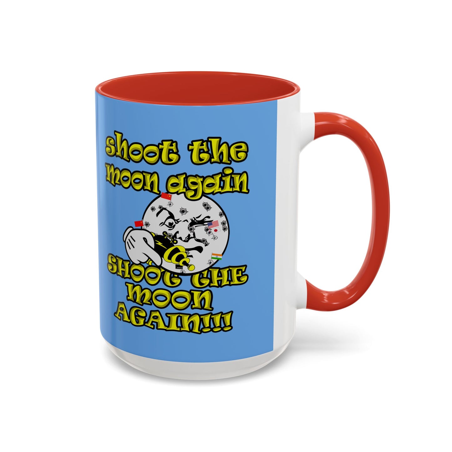 shoot the moon again - Accent Mug (light blue)