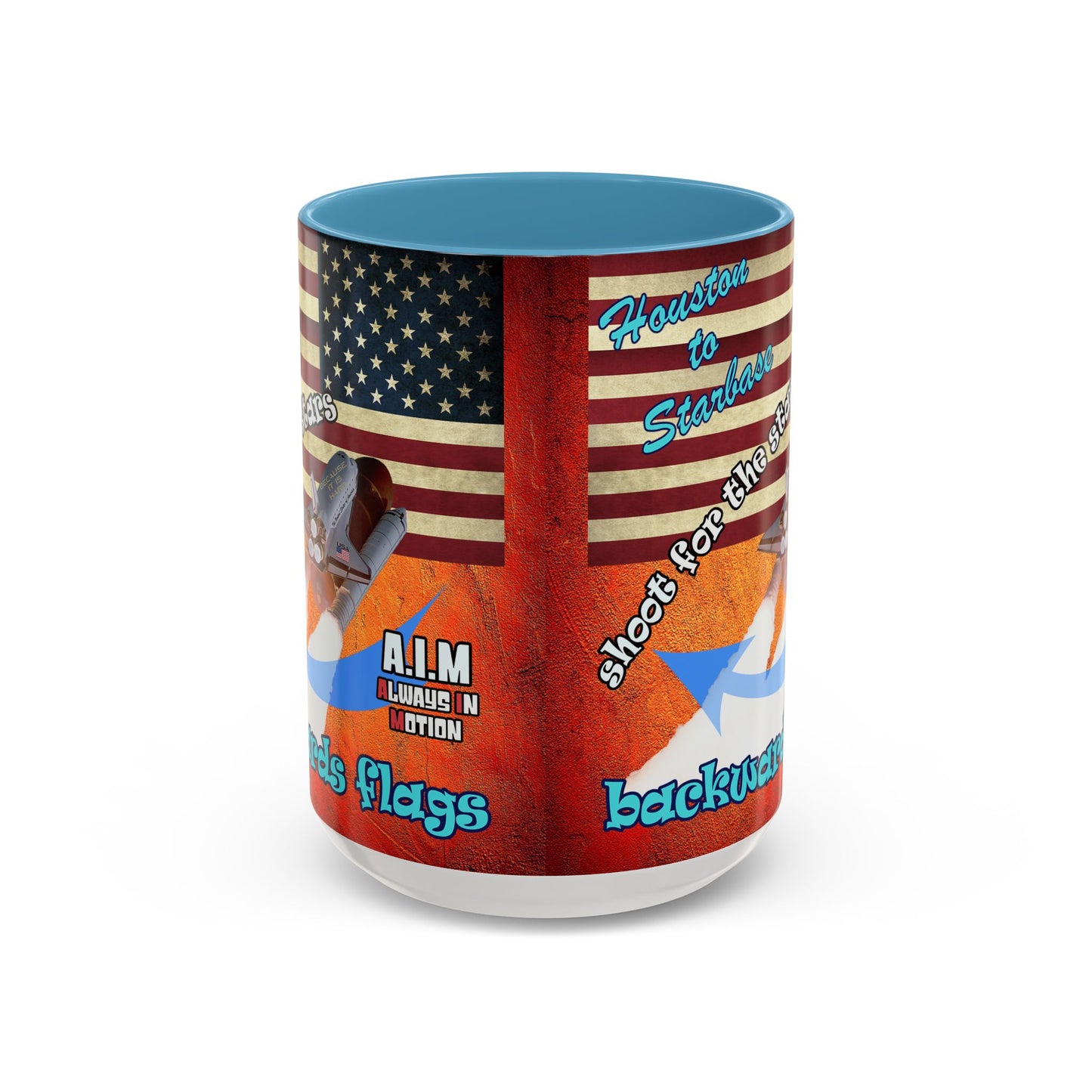 shoot for the stars - Accent Mug (burnt orange)