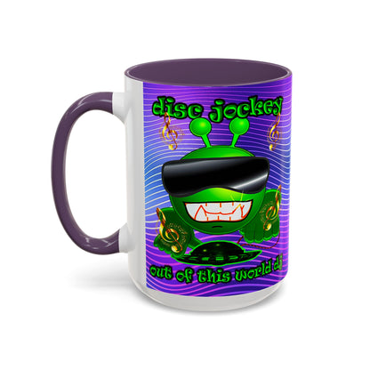 disc jockey - Accent Mug (purple wave)