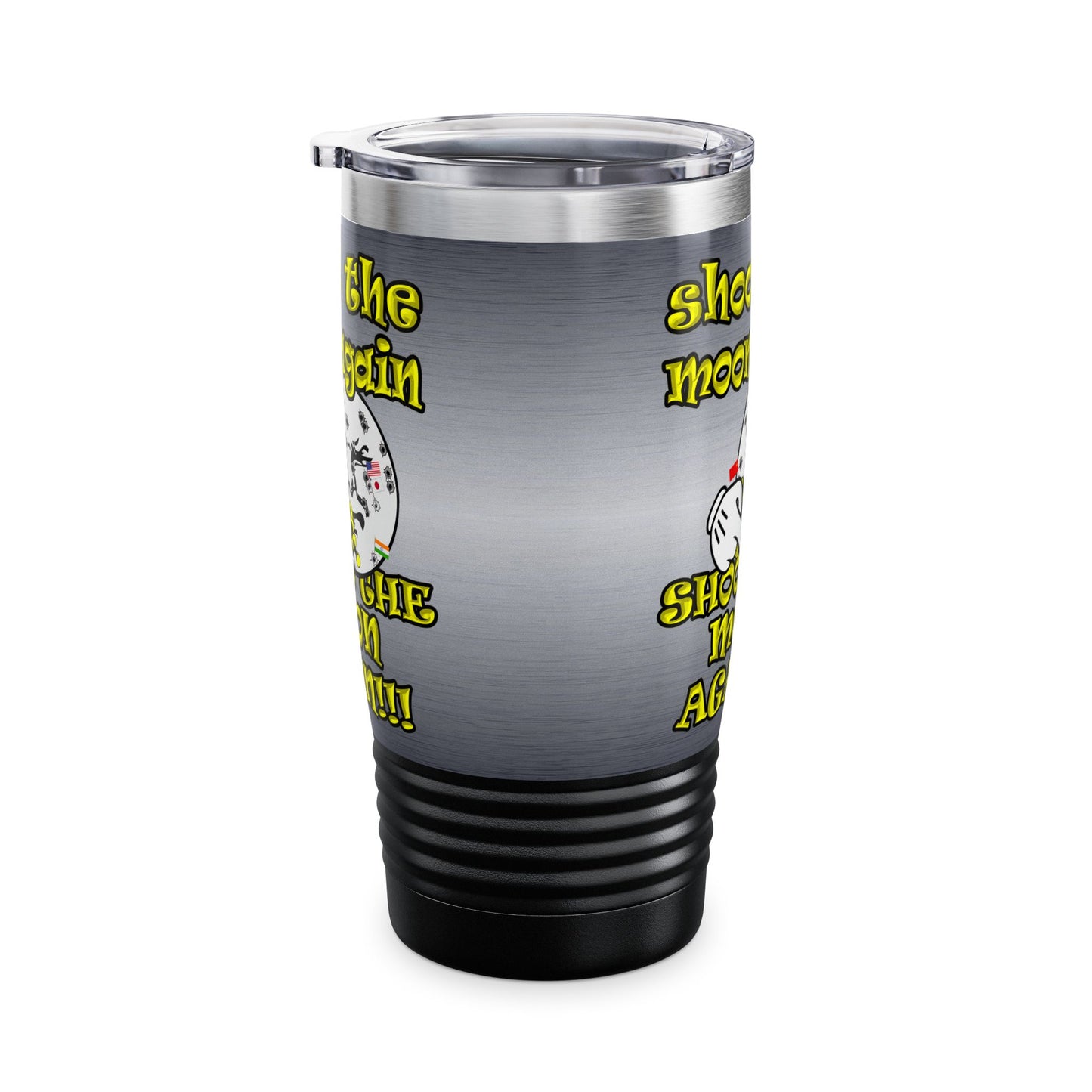 shoot the moon again - Ringneck Tumbler, 20oz (brushed nickel)