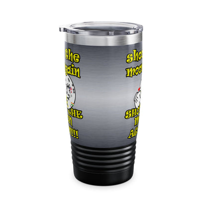 shoot the moon again - Ringneck Tumbler, 20oz (brushed nickel)