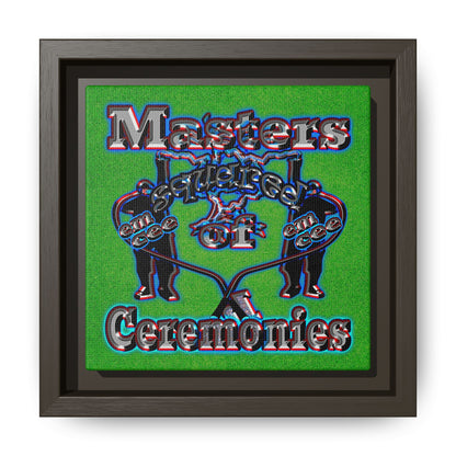 em cee squared - framed canvas art (green turf)