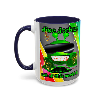 disc jockey - Accent Mug (rainbow split)