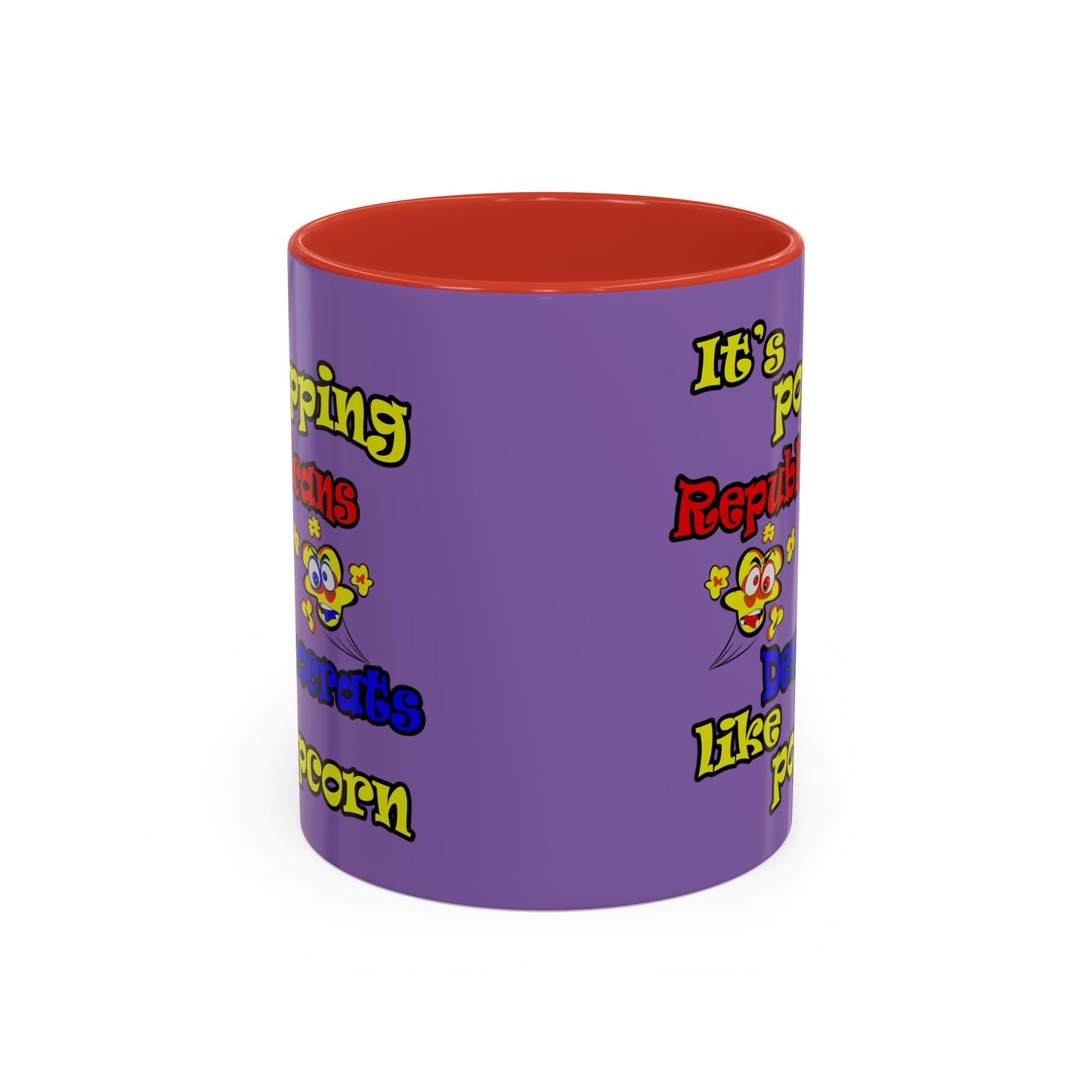 popping like popcorn - Accent Mug (light purple)
