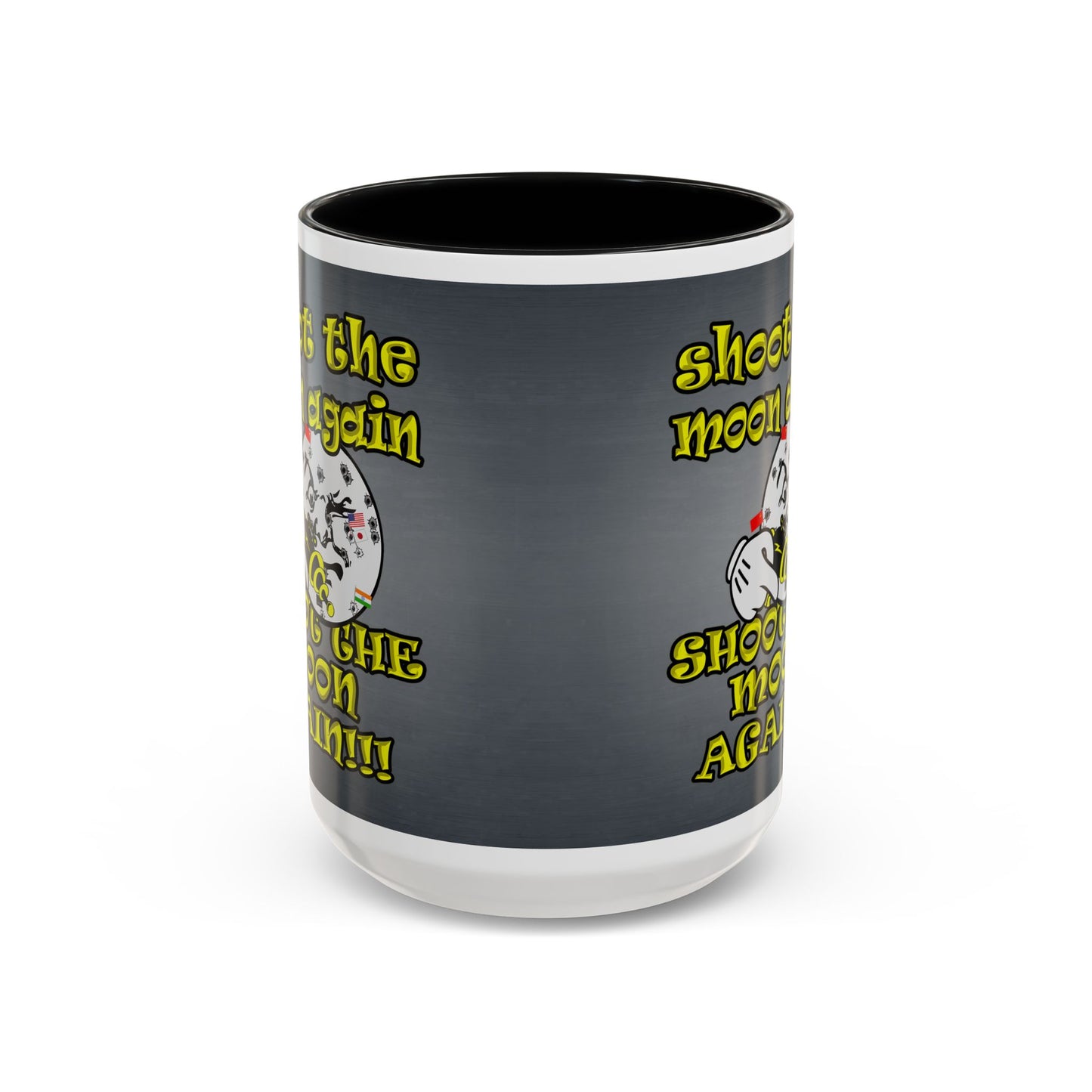 shoot the moon again - Accent Mug (grey-light grey)