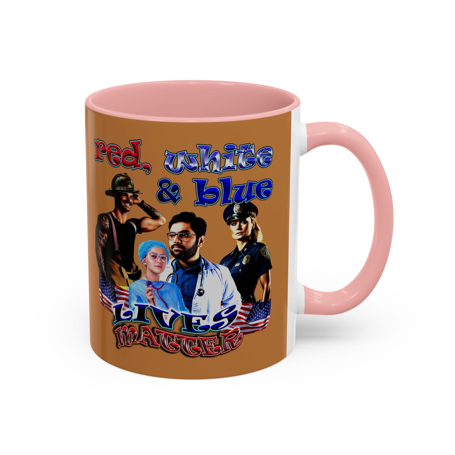 rw&b lives matter - Accent Mug (light brown)