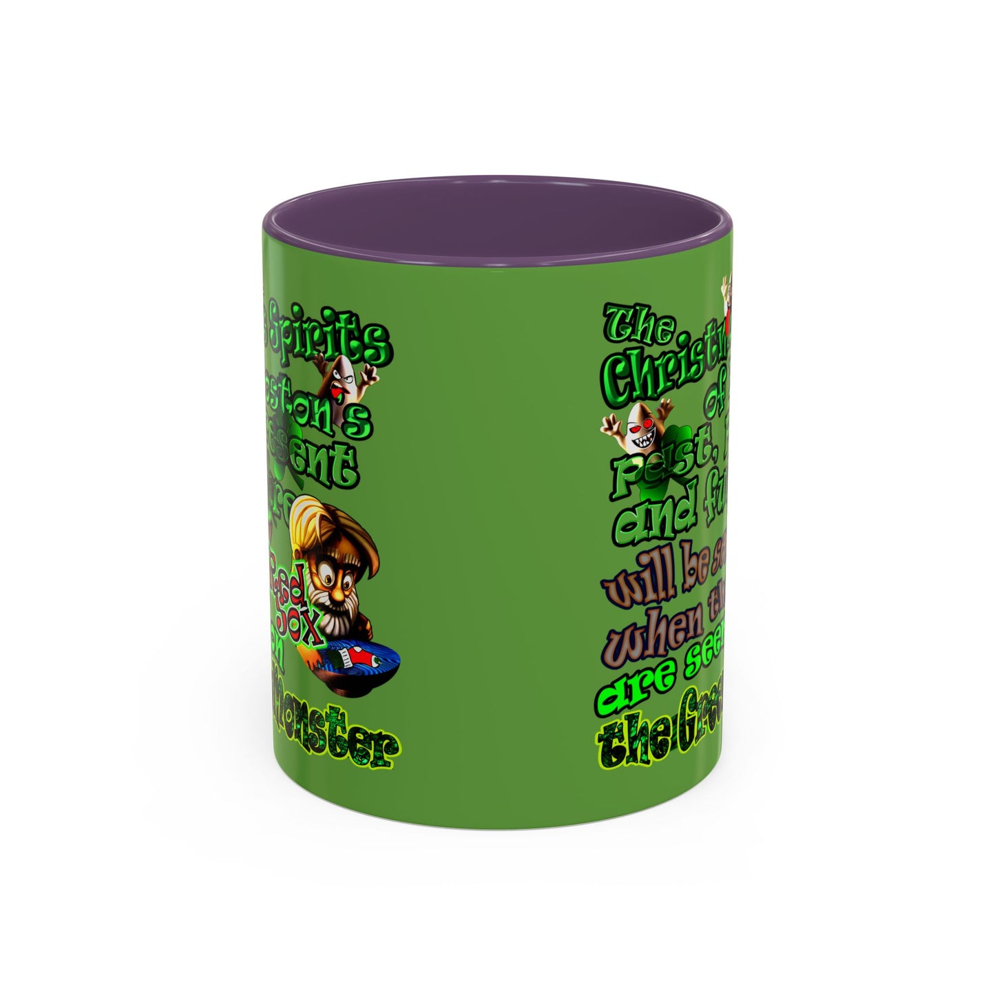 christmas spirits of boston - Accent Mug (green)