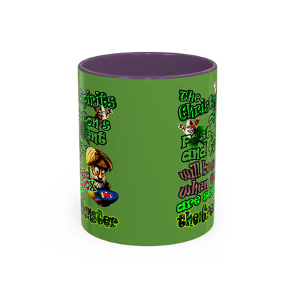 christmas spirits of boston - Accent Mug (green)