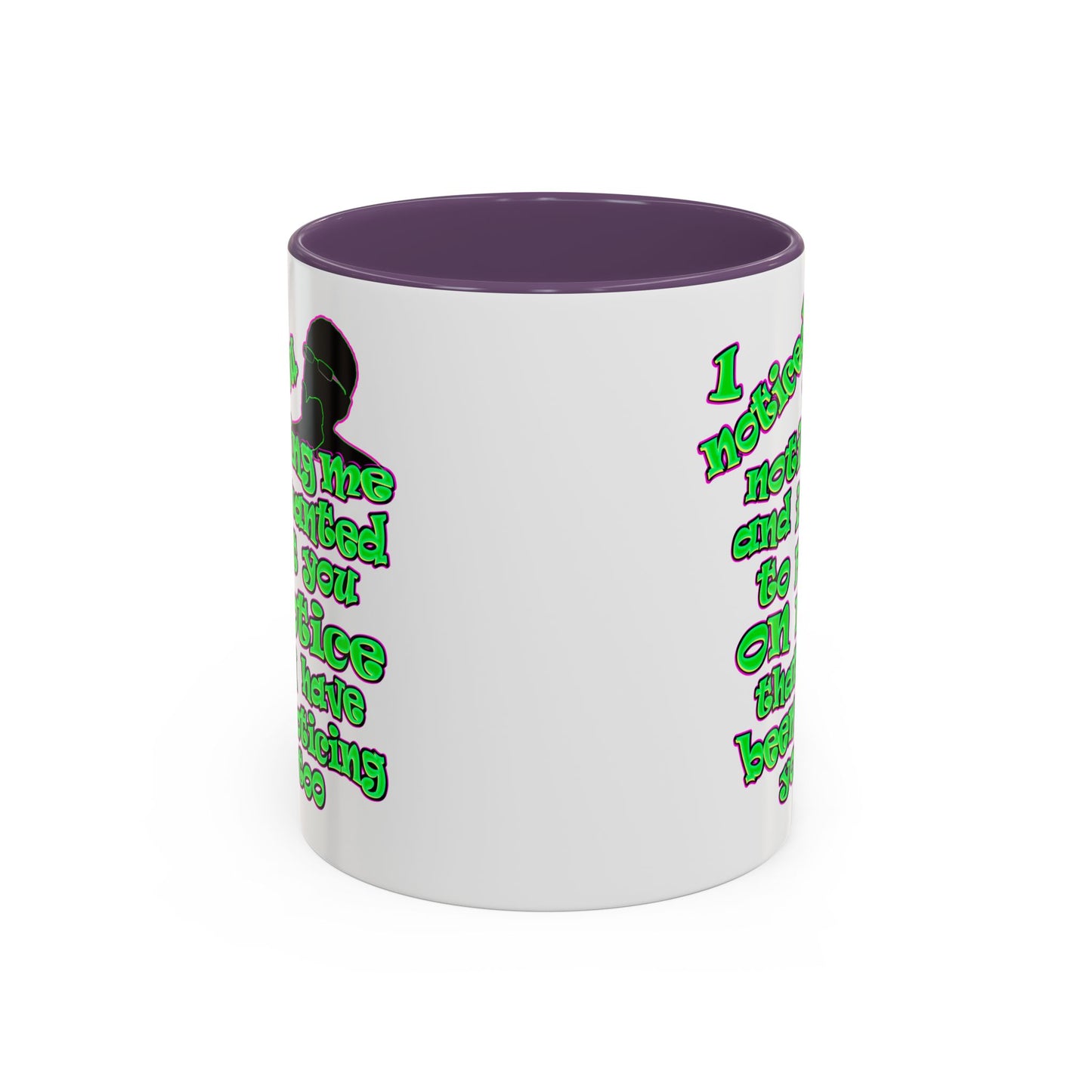 noticed you noticing - Accent Mug (white)
