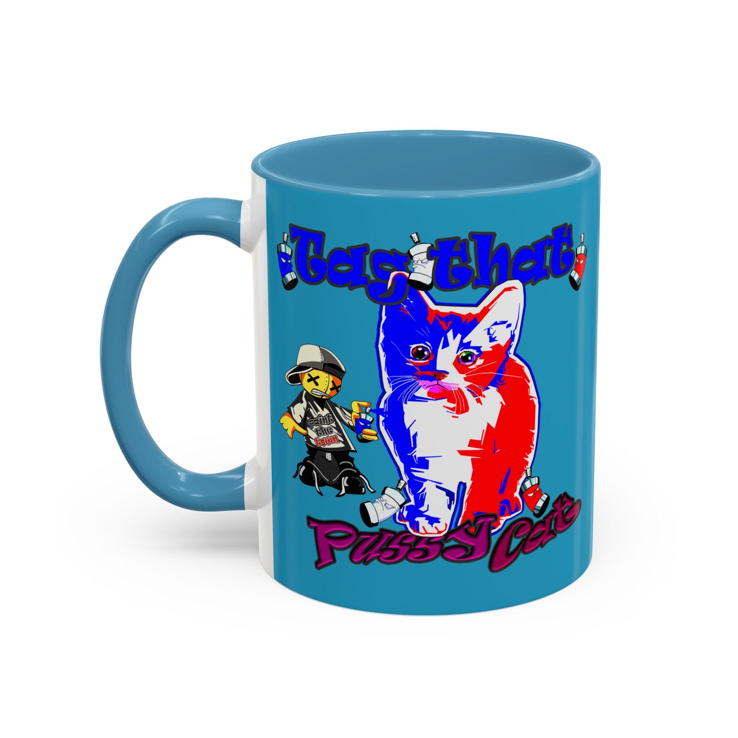 tag that - Accent Mug (turquoise)