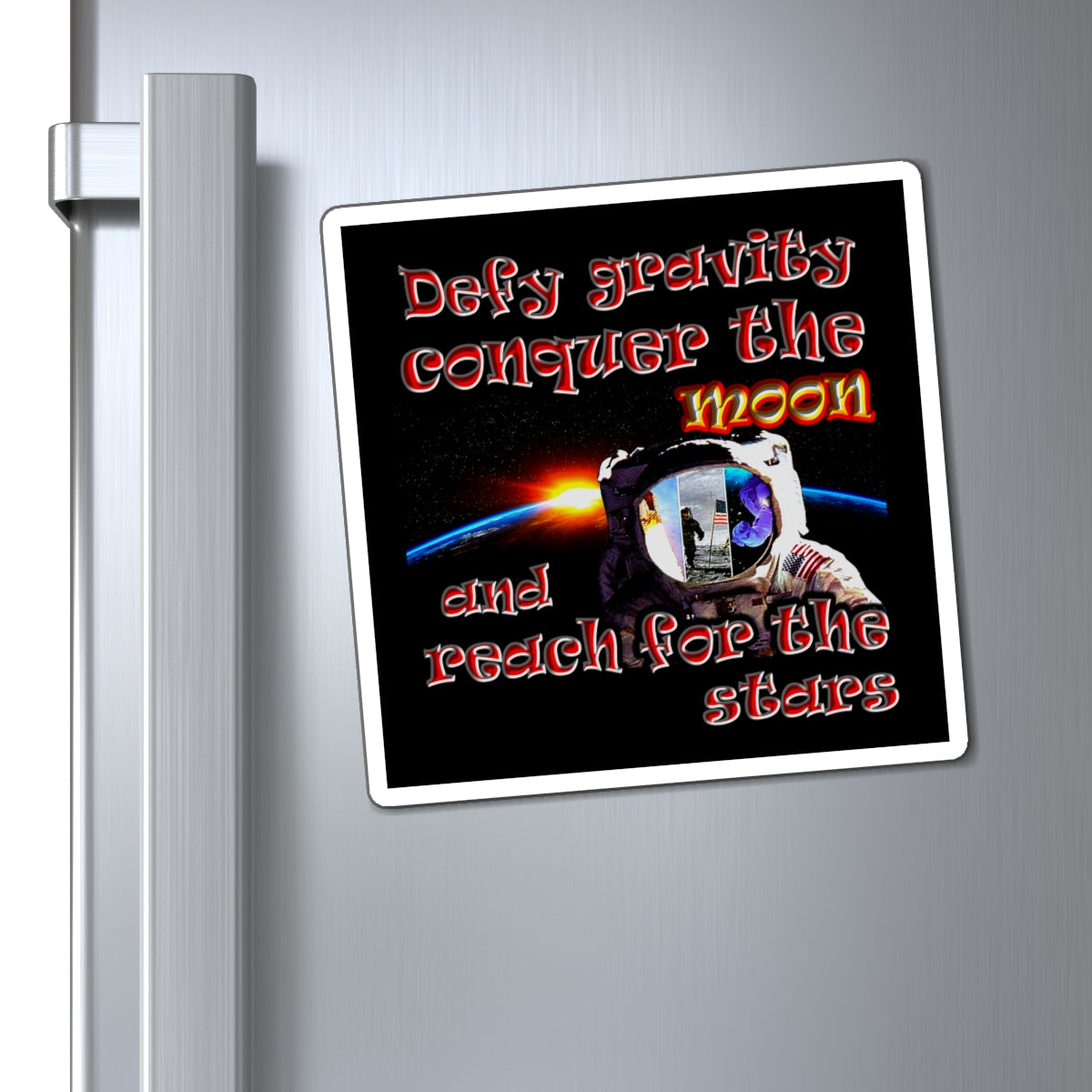 defy conquer reach - Magnets - (black)