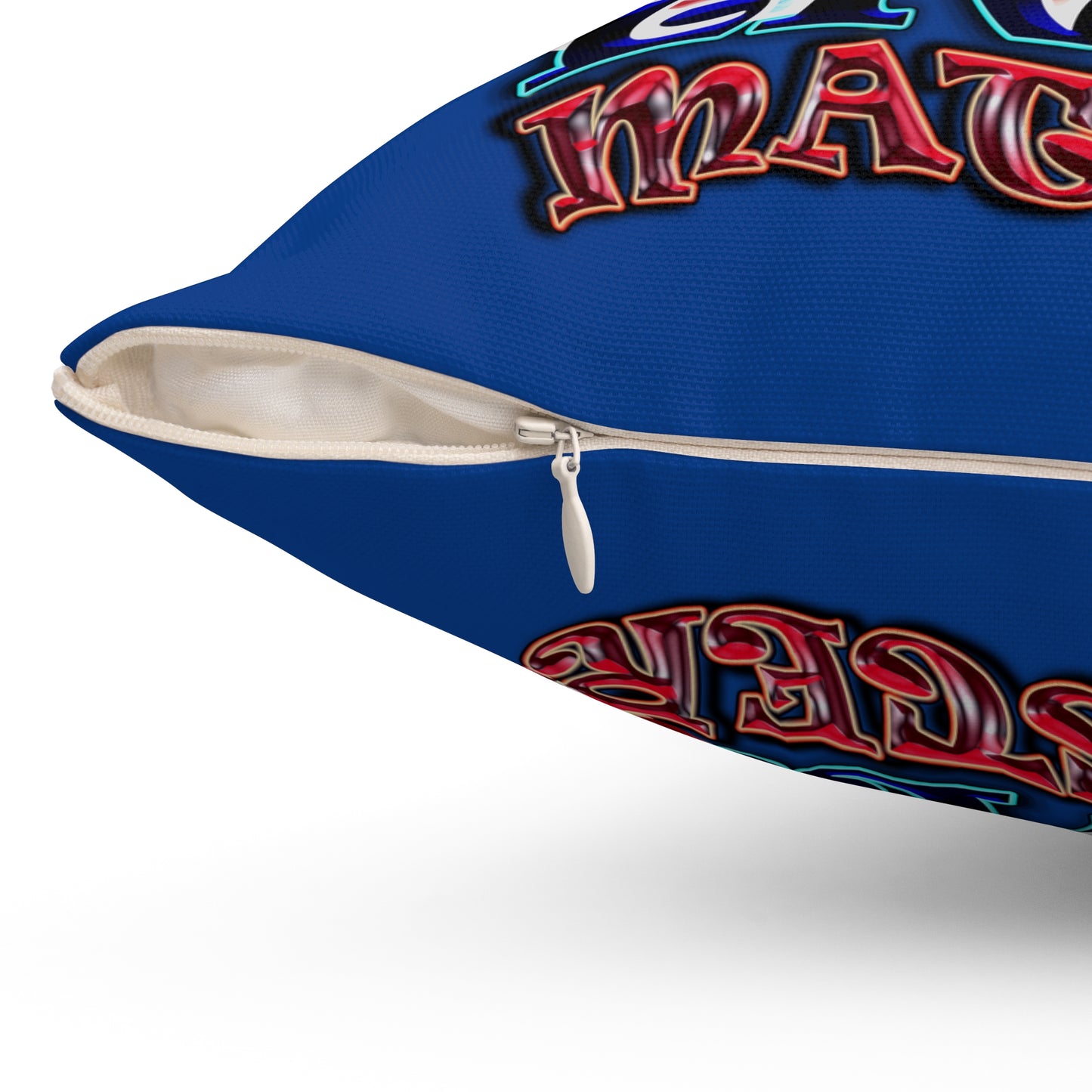rw&b lives matter - Spun Polyester Square Pillow - (dark blue)