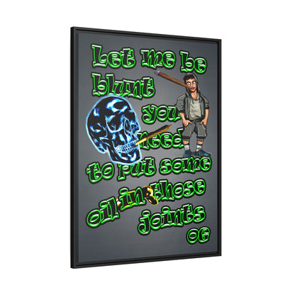 og - framed canvas art (grey-light grey)