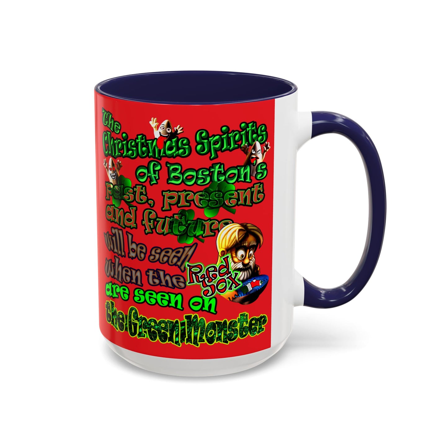 christmas spirits of boston - Accent Mug (red)