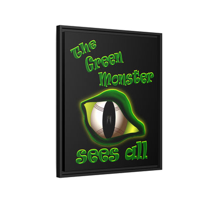 green monster - framed canvas art (black)