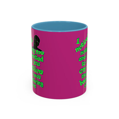 noticed you noticing - Accent Mug (pink)