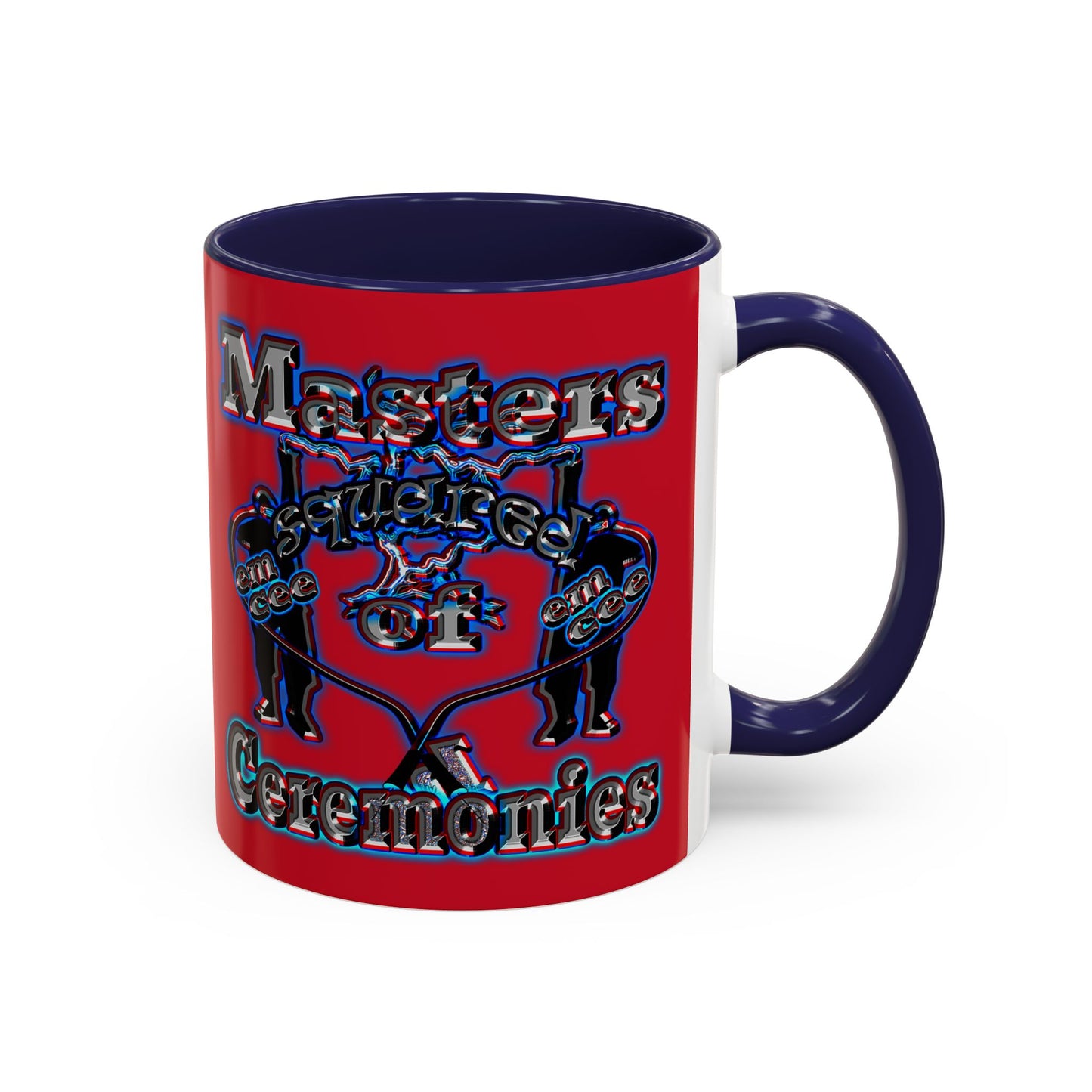 em cee squared - Accent Mug (dark red)