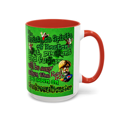 christmas spirits of boston - Accent Mug (green turf)
