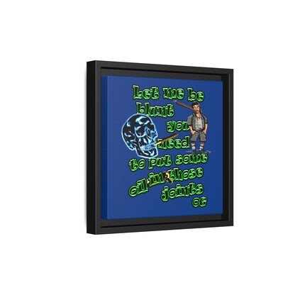 og - framed canvas art (dark blue)