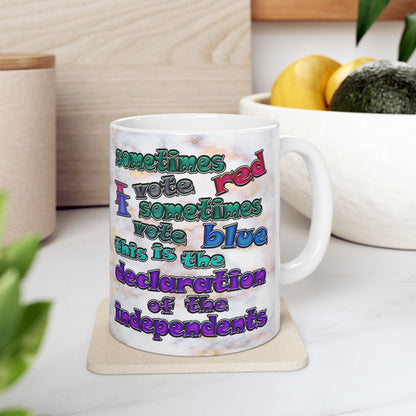 declaration of the independents - White Mug (white marble)