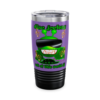 disc jockey - Ringneck Tumbler, 20oz (light purple)