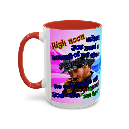 high noon - Accent Mug (light blue-pink wave)
