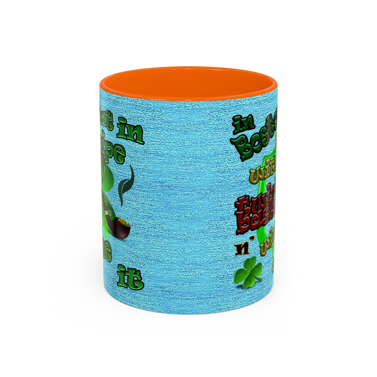 celtics logo - Accent Mug (faded blue)