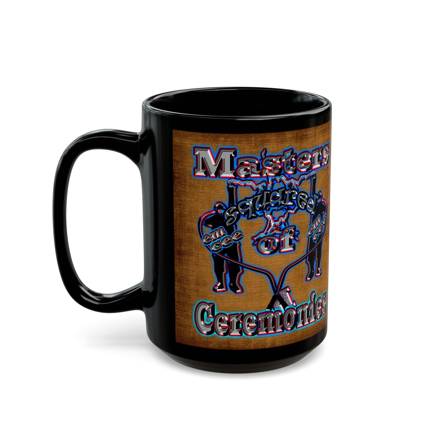 em cee squared - Black Mug (brown papyrus)