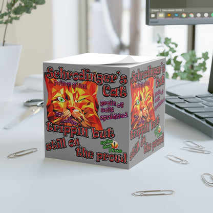 schrodinger's cat - note cube (grey)