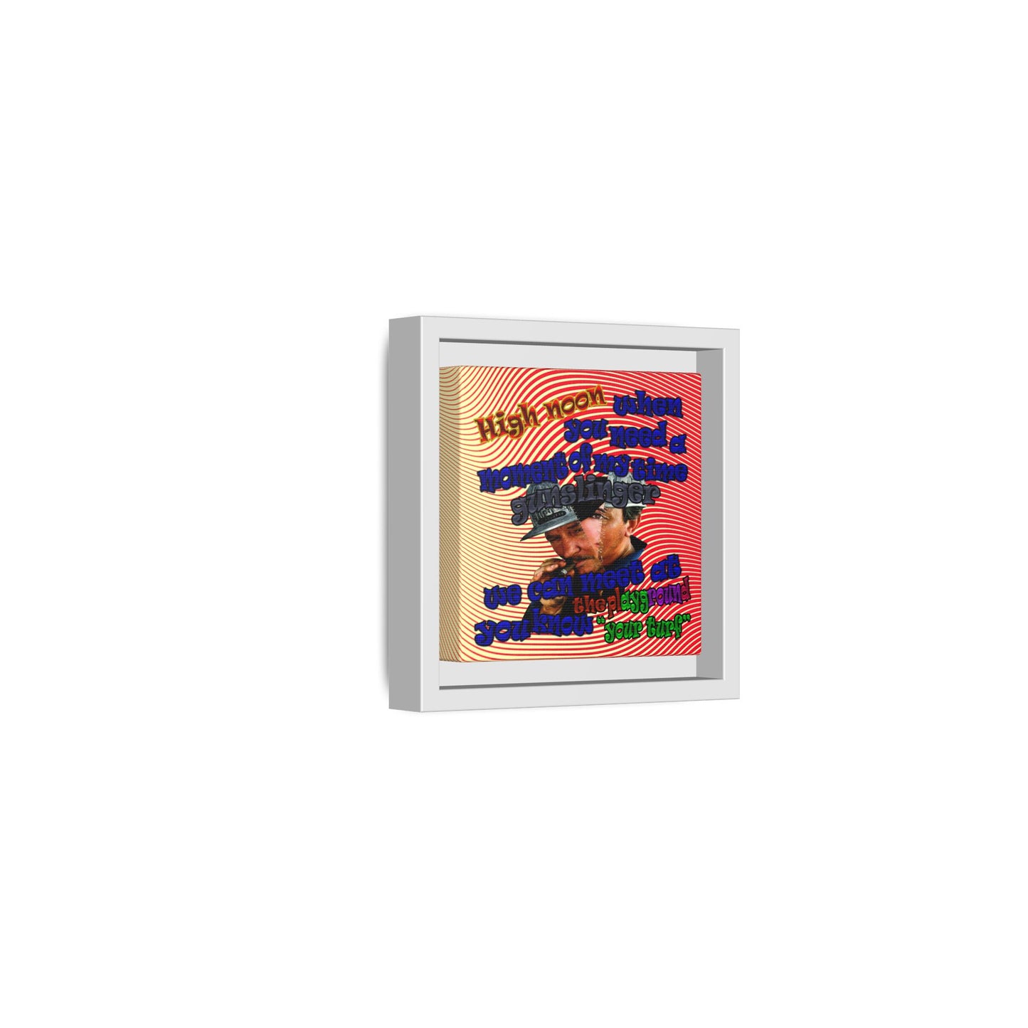 high noon - framed canvas art (yellow-orange wave)