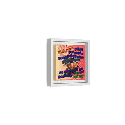 high noon - framed canvas art (yellow-orange wave)