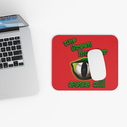 green monster - Mouse Pad (Rectangle) (red)