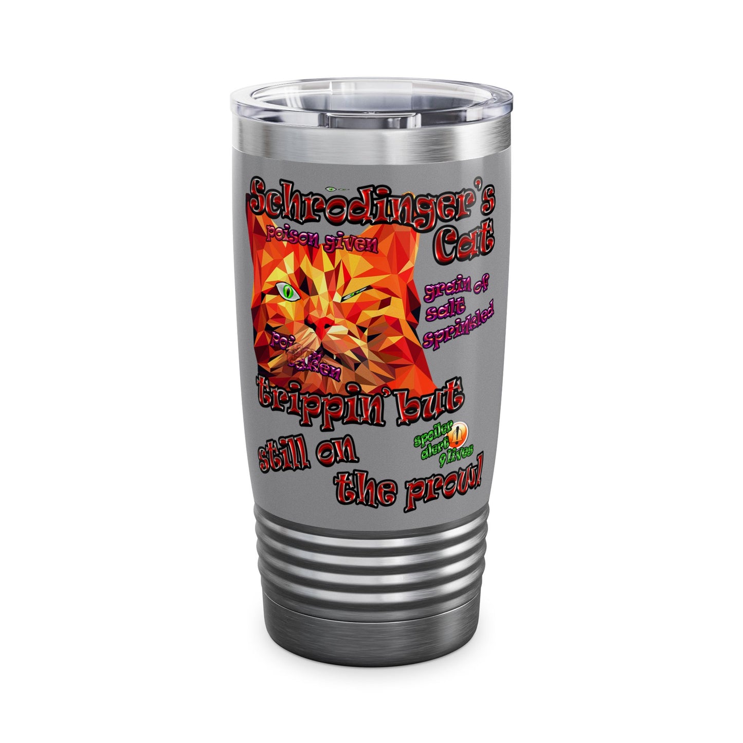 schrodinger's cat - Ringneck Tumbler, 20oz (grey)
