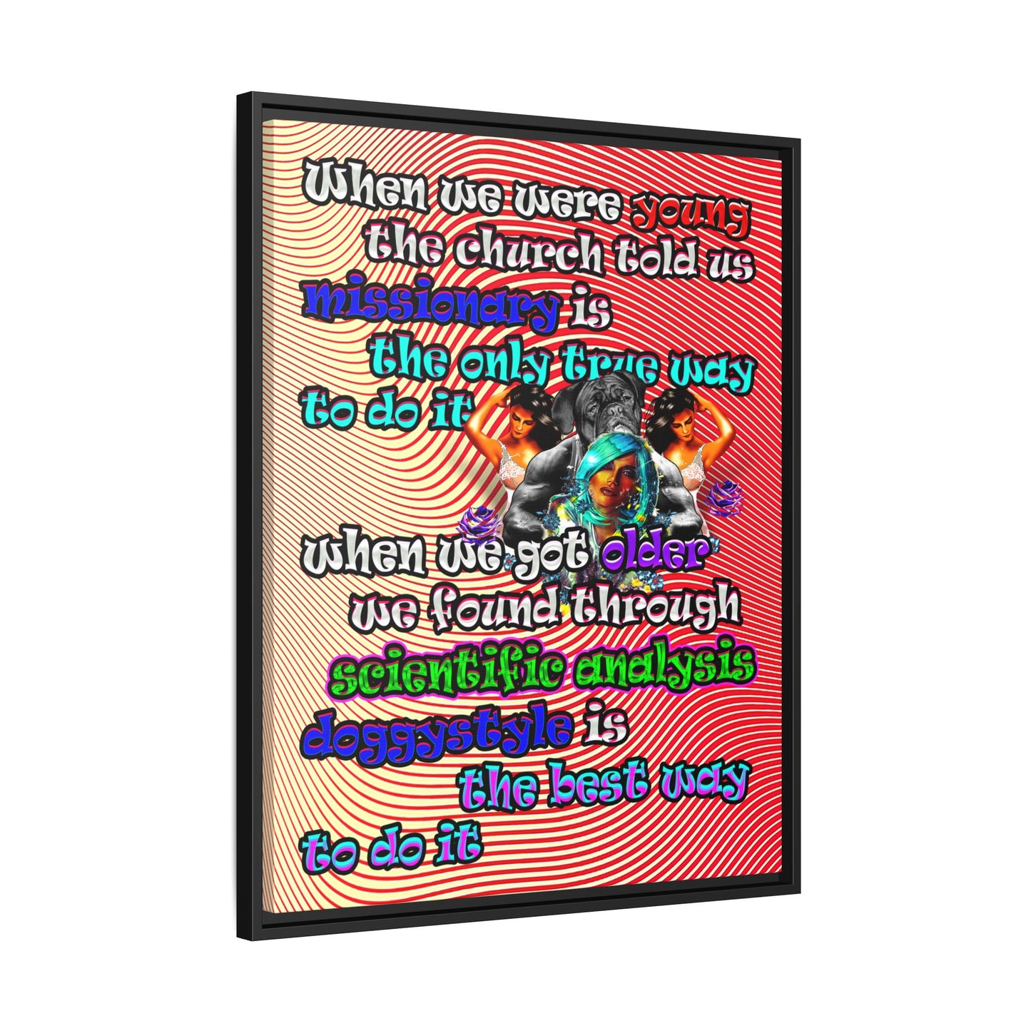 doggystyle - framed canvas art (yellow-orange wave)