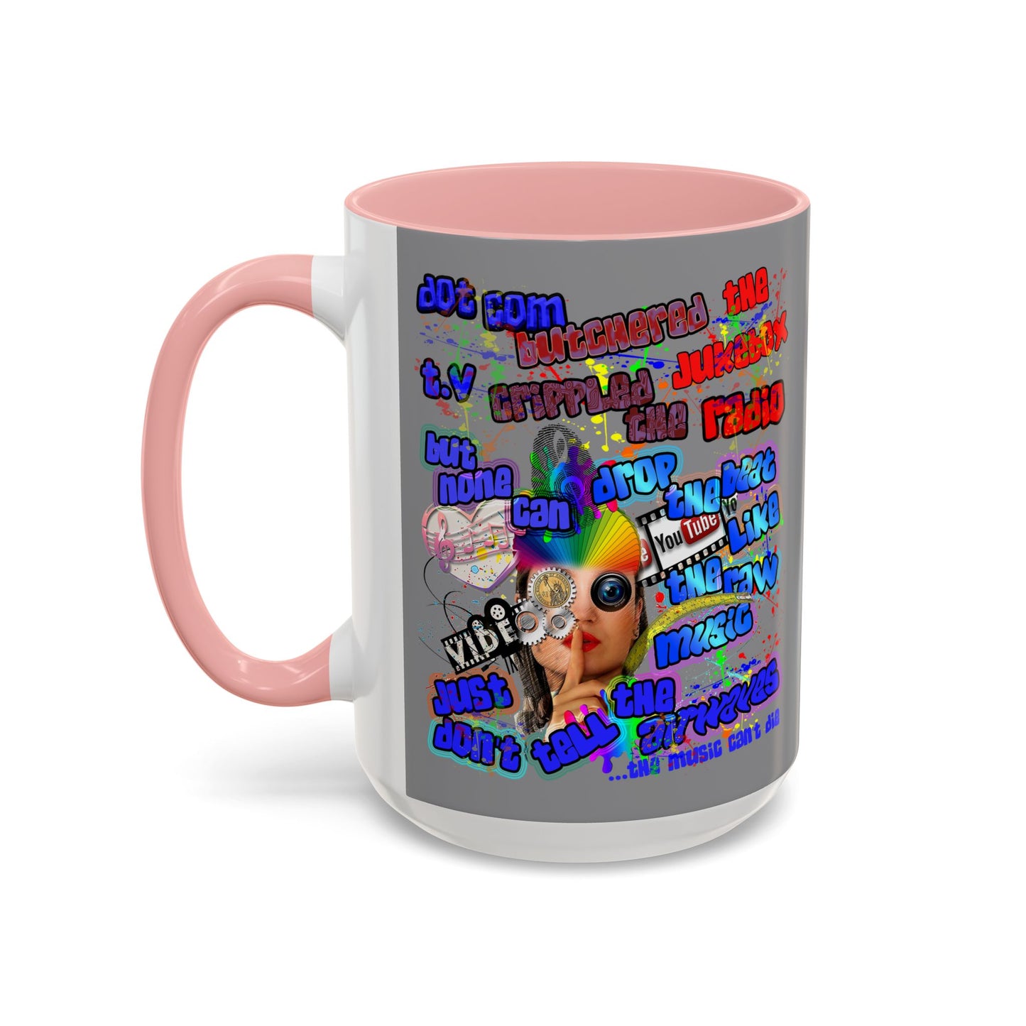 drop the beat - Accent Mug (grey)