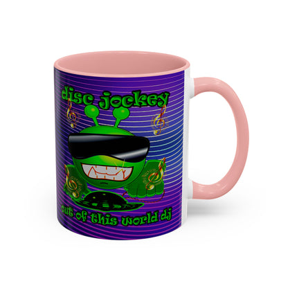 disc jockey - Accent Mug (purple wave)