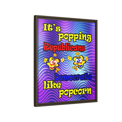popping like popcorn - framed canvas art (purple wave)