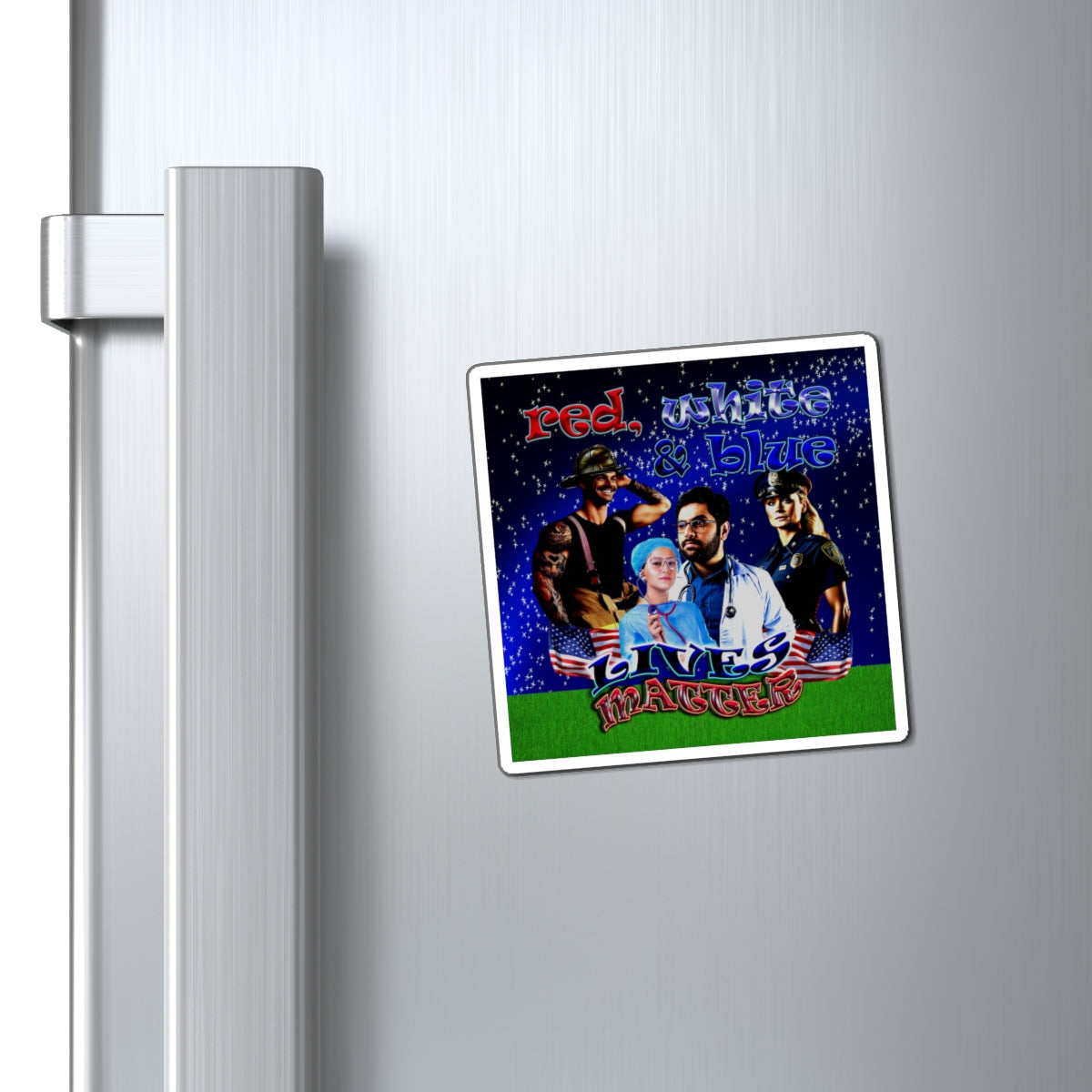 rw&b lives matter - Magnets - ('snoops' background)