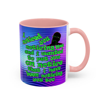 noticed you noticing - Accent Mug (purple wave)