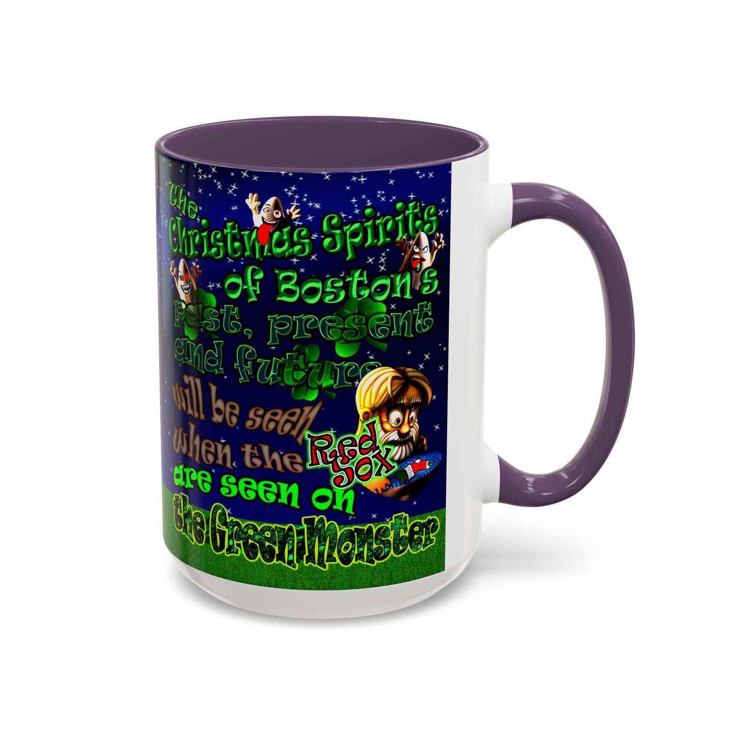 christmas spirits of boston - Accent Mug ('snoops' background)