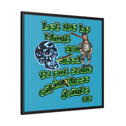 og - framed canvas art (turquoise)