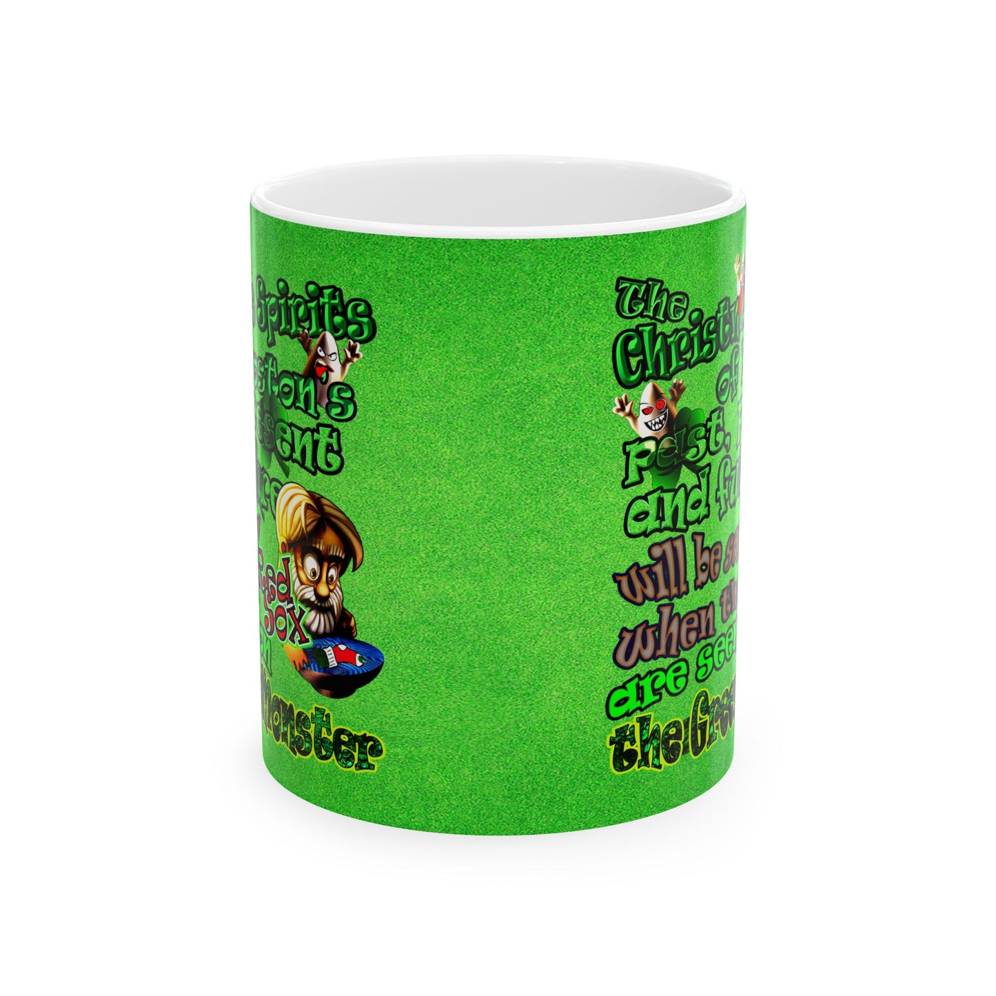 christmas spirits of boston - White Mug (green turf)