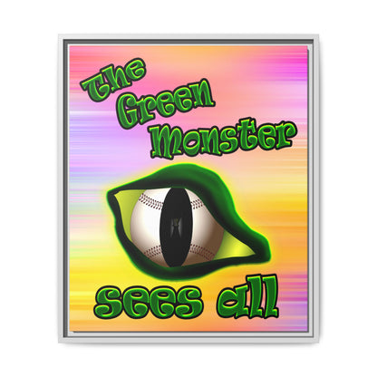 green monster - framed canvas art (color blur)