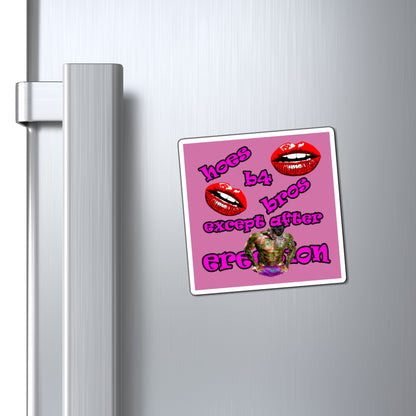 hoes b4 bros - Magnets - (light pink)