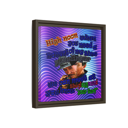high noon - framed canvas art (purple wave)